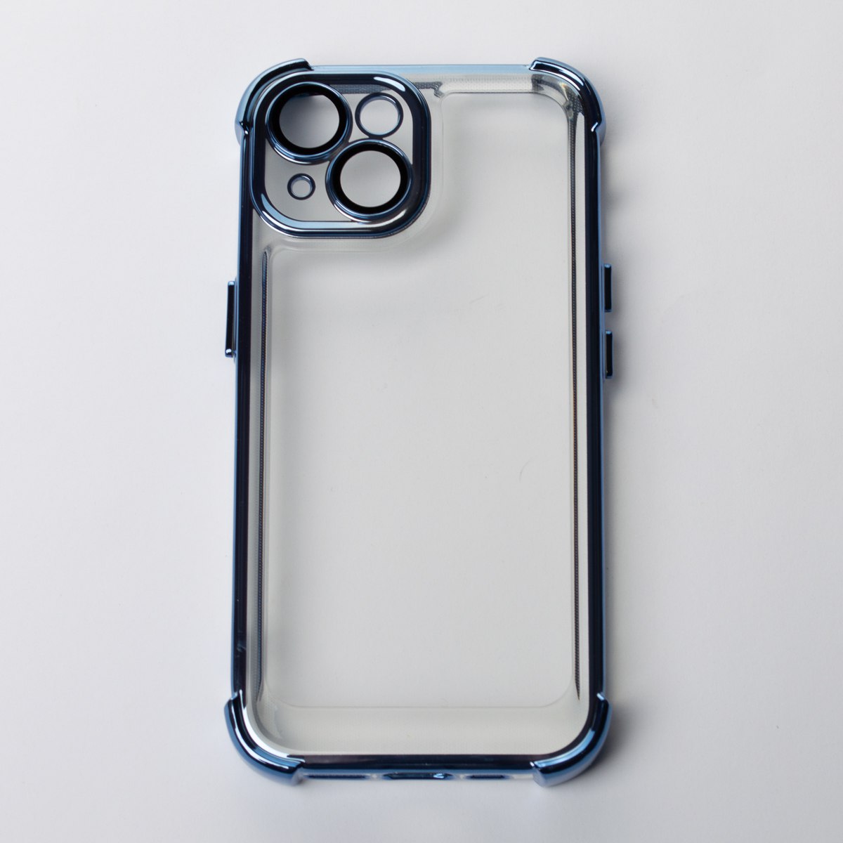 Пластиковый чехол FRAME CORNER для iPhone 15 синий
