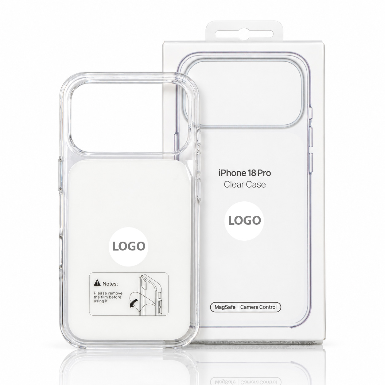 Пластиковый чехол Lux Clear с поддержкой MagSafe для iPhone 18 Pro (AI) White