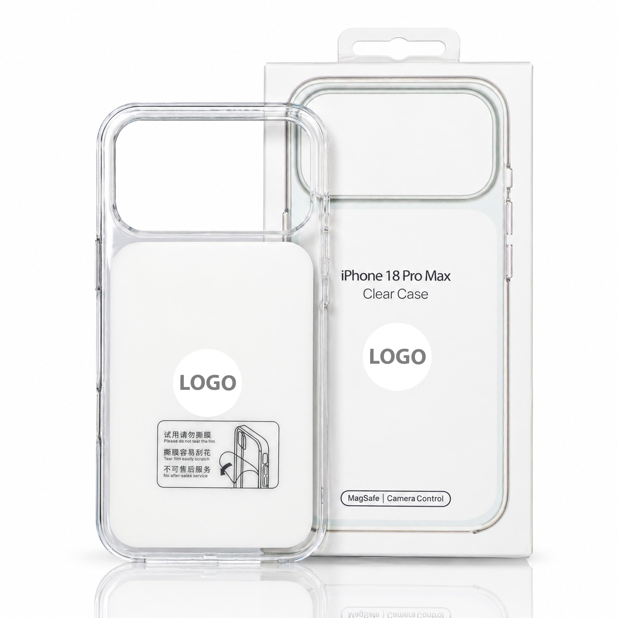 Пластиковый чехол Lux Clear с поддержкой MagSafe для iPhone 18 Pro Max (AI) White