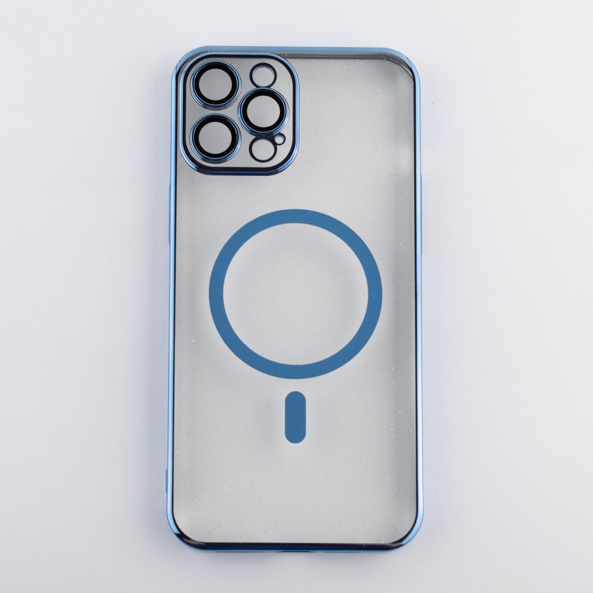 Пластиковый чехол MagSafe "Glitter" для iPhone 13 Pro синий