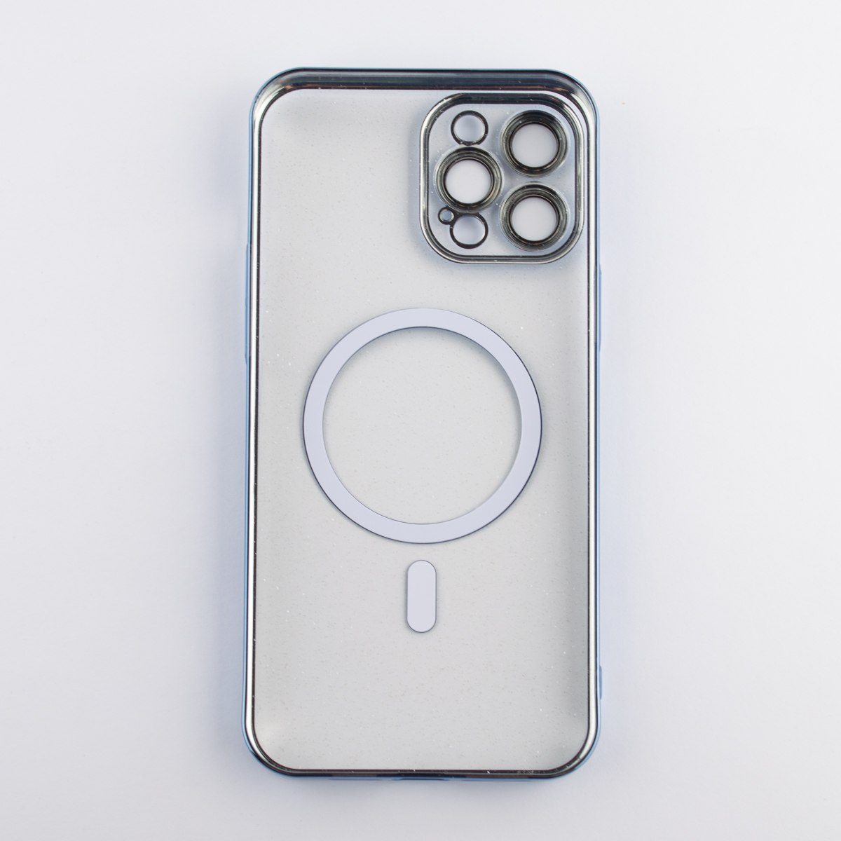 Пластиковый чехол MagSafe "Glitter" для iPhone 13 Pro Max синий