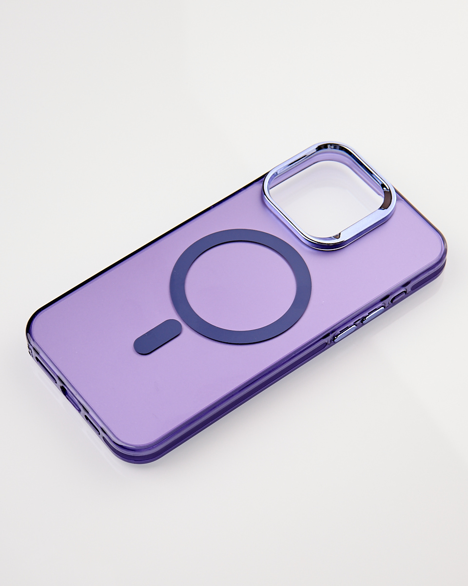 Полиуритановый чехол IMD Colors с поддержкой MagSafe для iPhone 11 фиолетовый