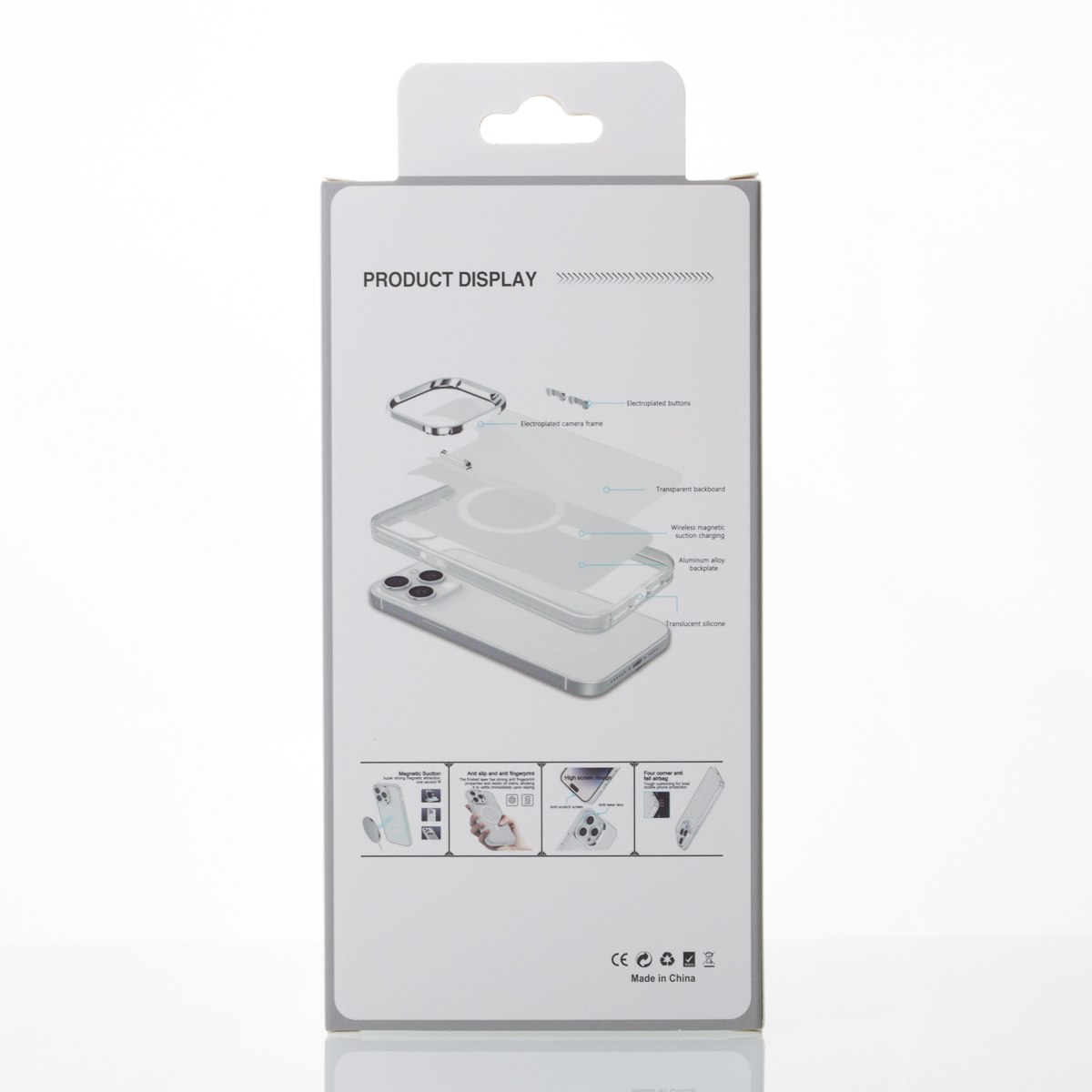 Полиуритановый чехол IMD Colors с поддержкой MagSafe для iPhone 15 Pro Max фиолетовый