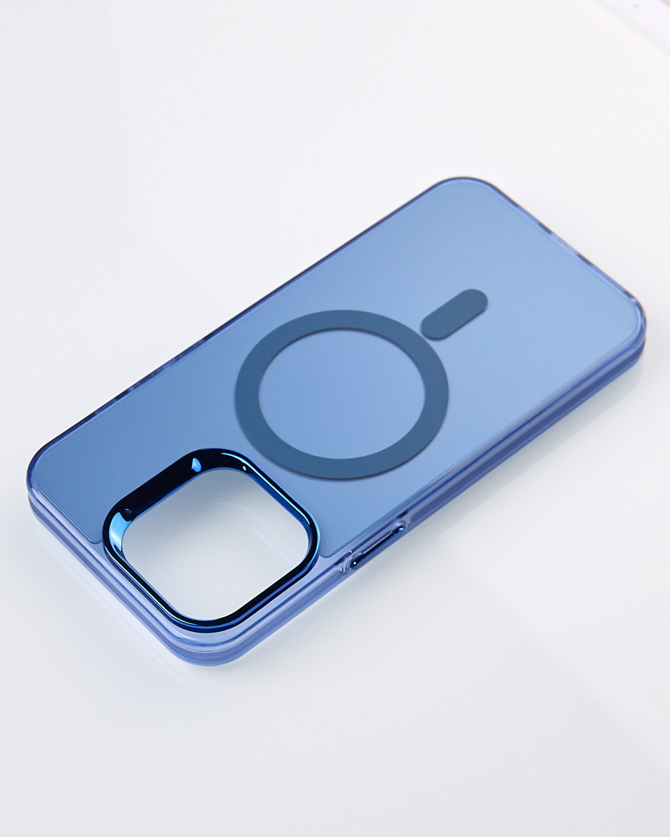 Полиуритановый чехол IMD Colors с поддержкой MagSafe для iPhone 11 Pro синий