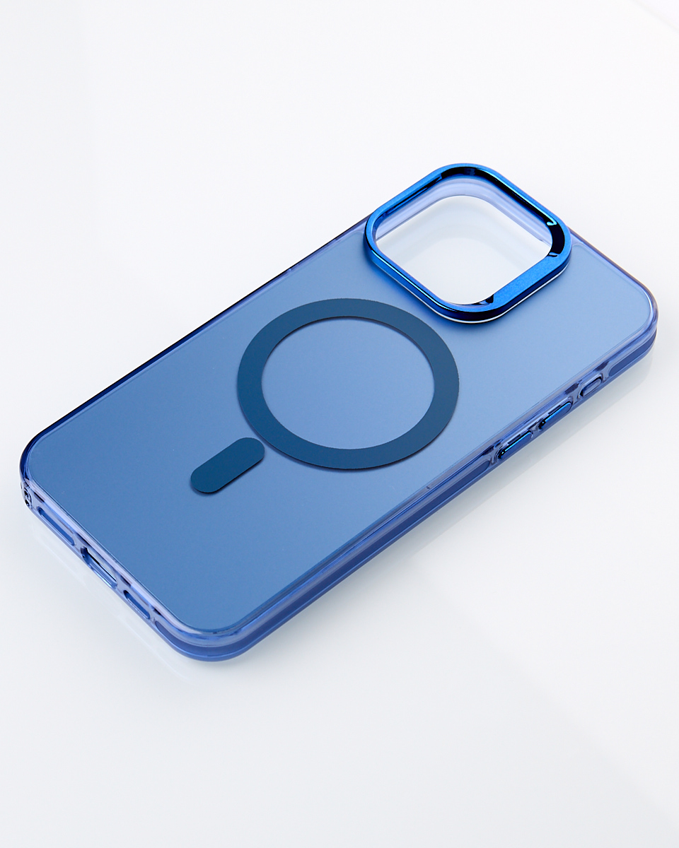 Полиуритановый чехол IMD Colors с поддержкой MagSafe для iPhone 11 Pro синий