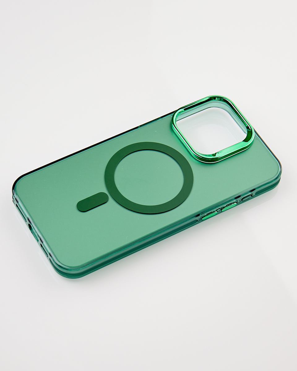 Полиуритановый чехол IMD Colors с поддержкой MagSafe для iPhone 11 зеленый