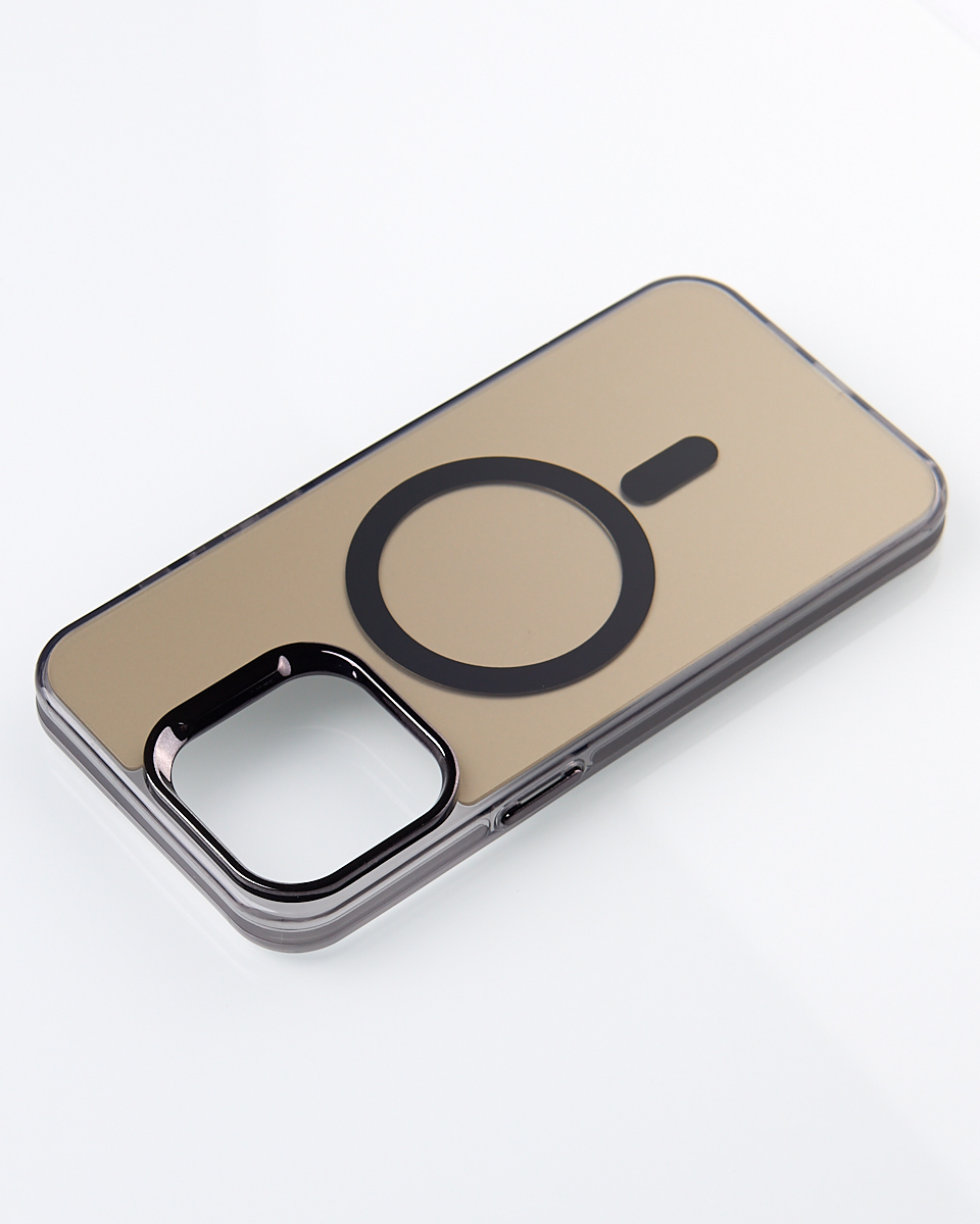 Полиуритановый чехол IMD Colors с поддержкой MagSafe для iPhone 15 Pro черный