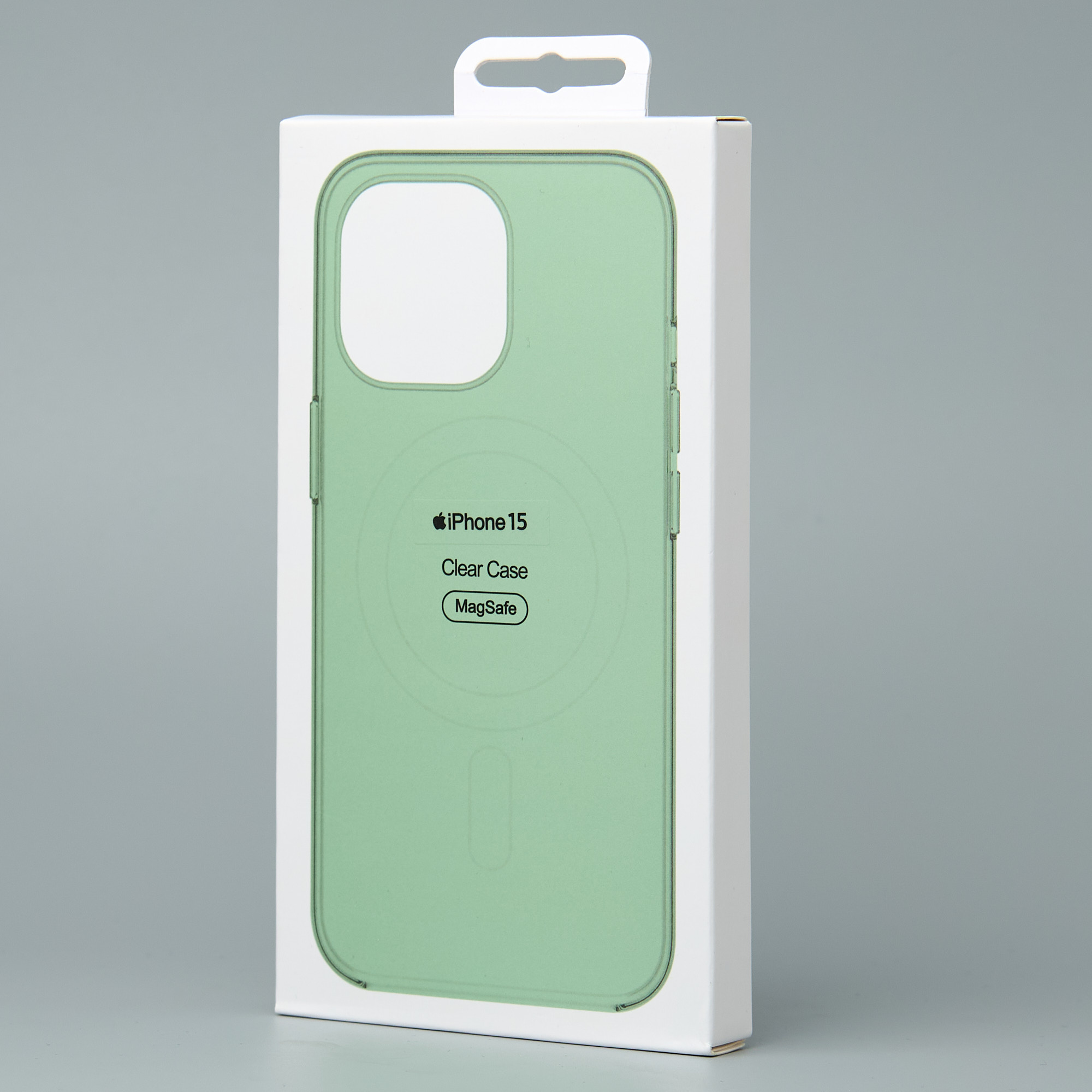 Пластиковый чехол Lux Clear с поддержкой MagSafe для iPhone 15 Pro Max зеленый