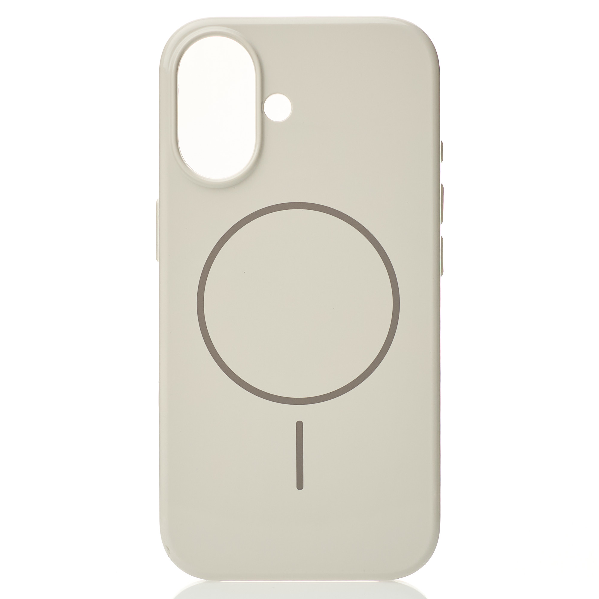 Поликарбонатный чехол Slim Ring с поддержкой MagSafe для iPhone 16 Plus natural titanium