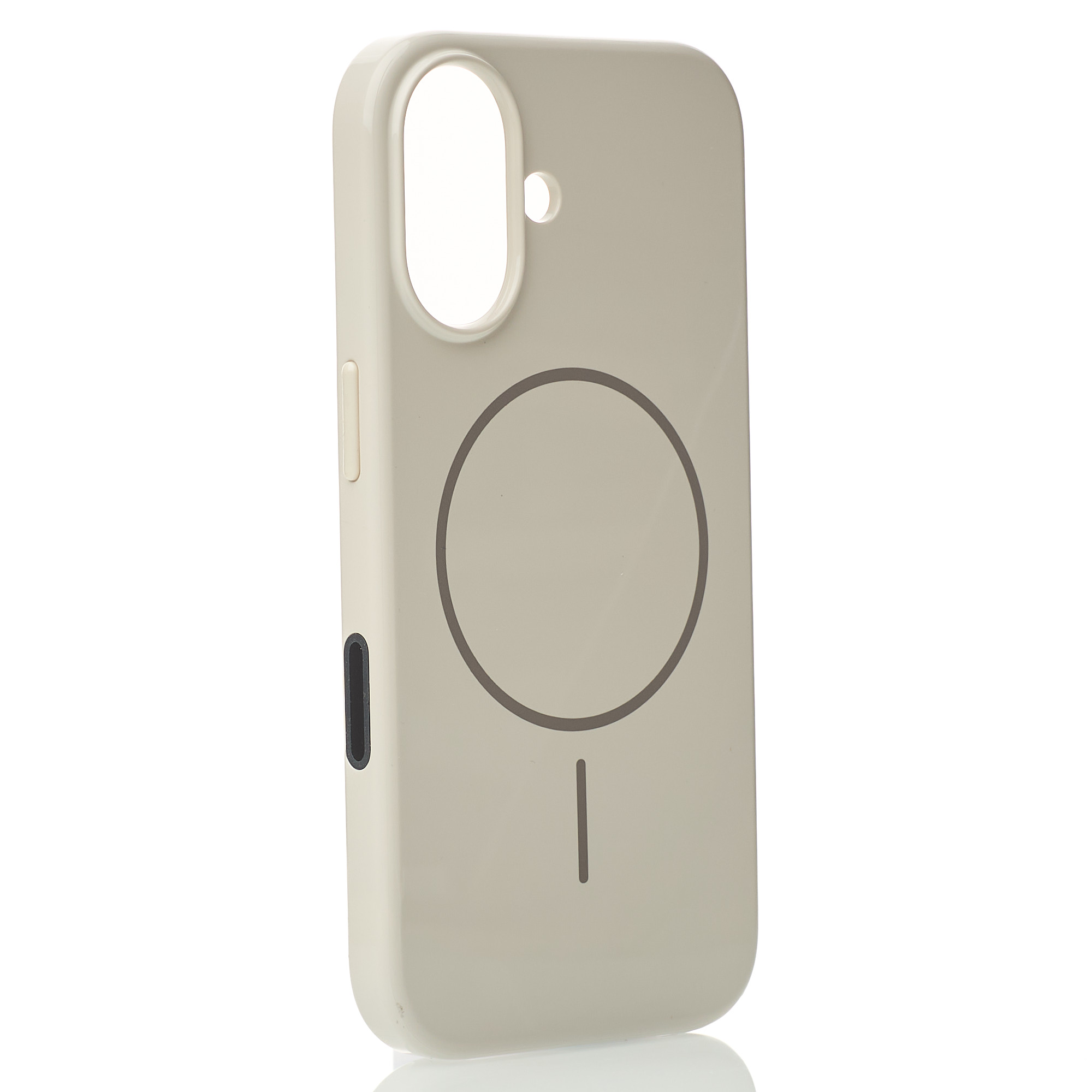 Поликарбонатный чехол Slim Ring с поддержкой MagSafe для iPhone 16 Plus natural titanium