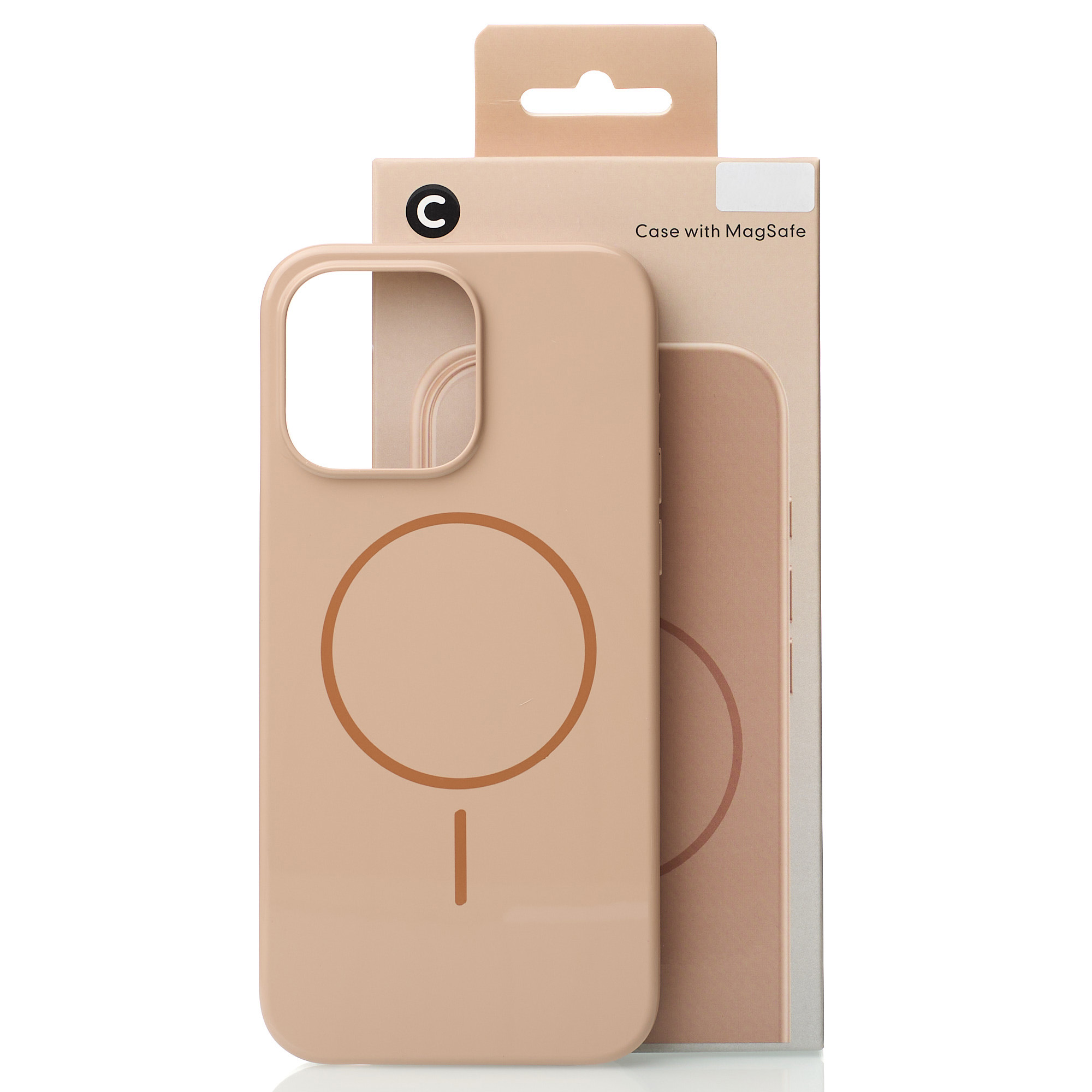 Поликарбонатный чехол Slim Ring с поддержкой MagSafe для iPhone 15 desert titanium