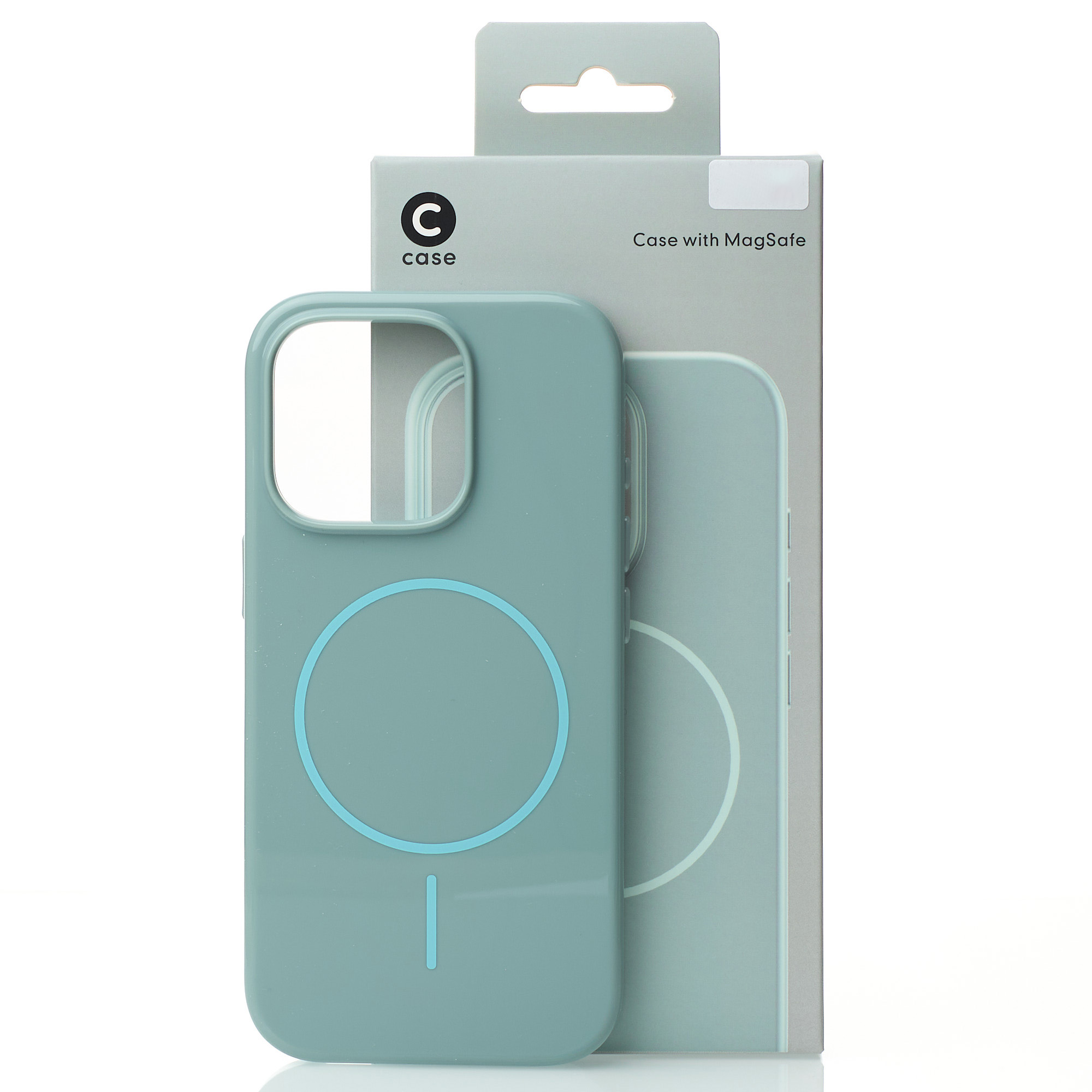 Поликарбонатный чехол Slim Ring с поддержкой MagSafe для iPhone 16 Pro Max wave blue