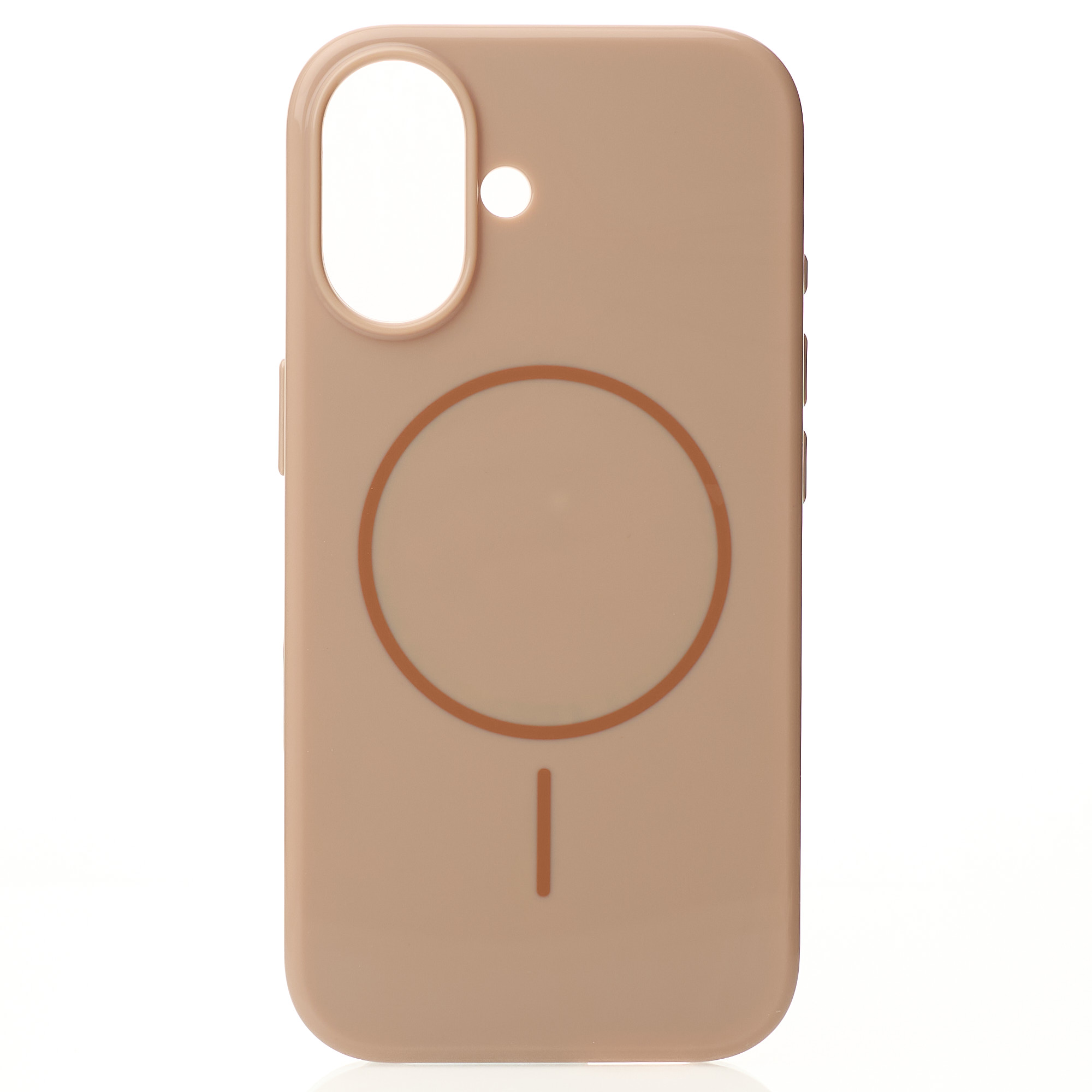 Поликарбонатный чехол Slim Ring с поддержкой MagSafe для iPhone 16 desert titanium