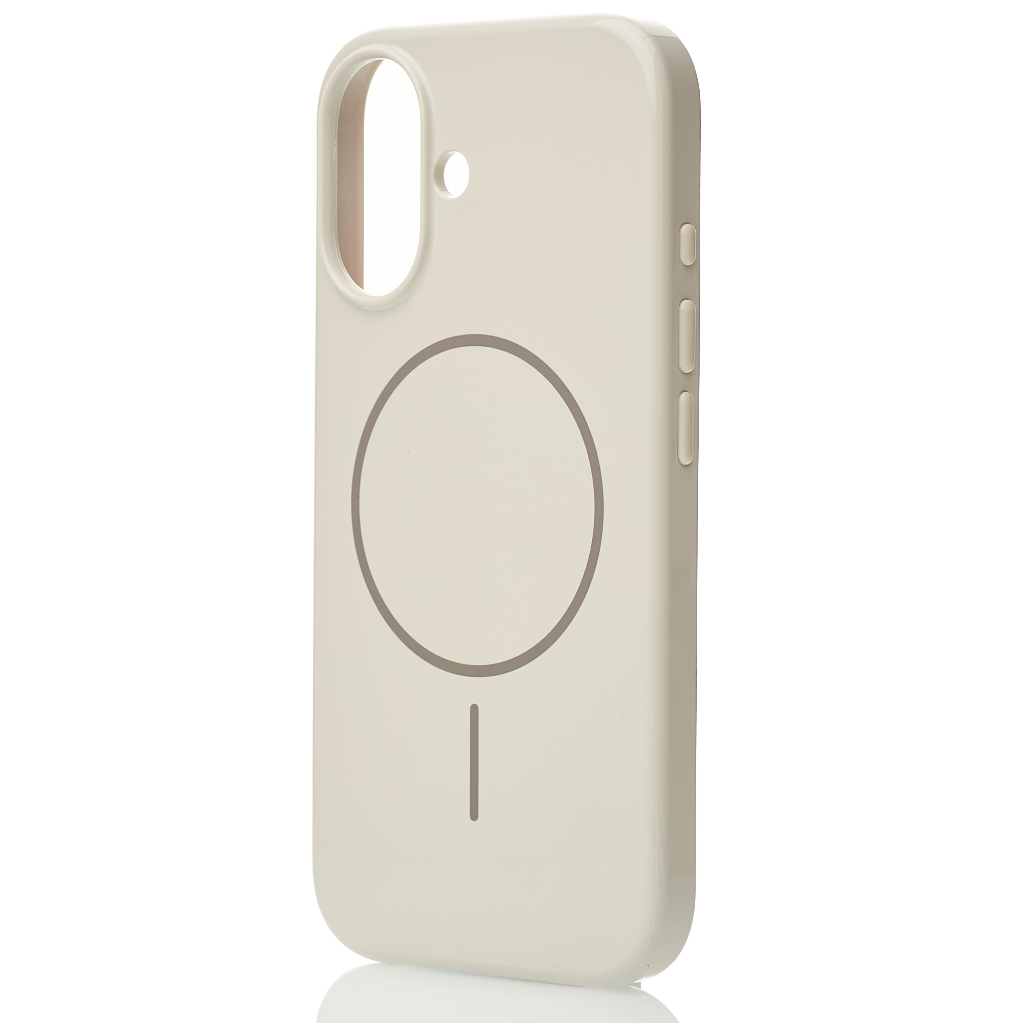 Поликарбонатный чехол Slim Ring с поддержкой MagSafe для iPhone 16 natural titanium