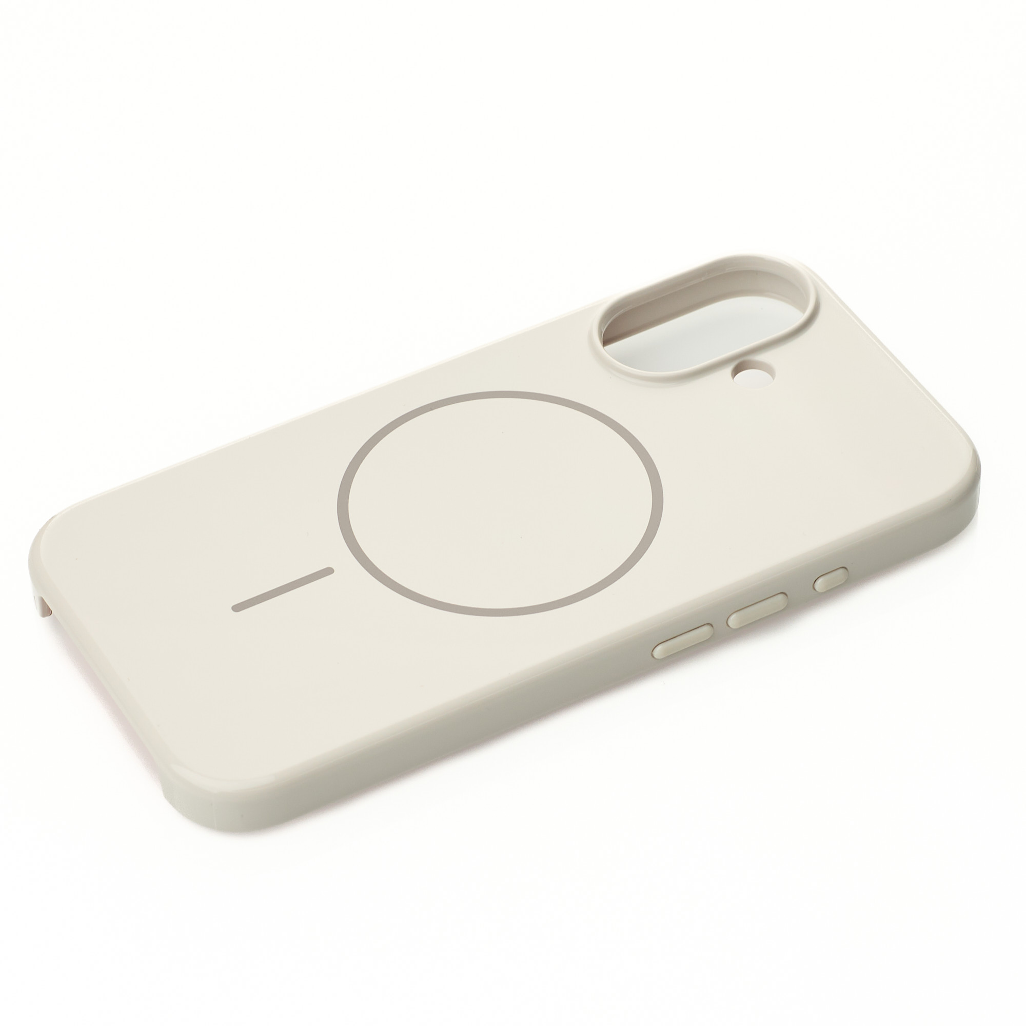 Поликарбонатный чехол Slim Ring с поддержкой MagSafe для iPhone 16 natural titanium