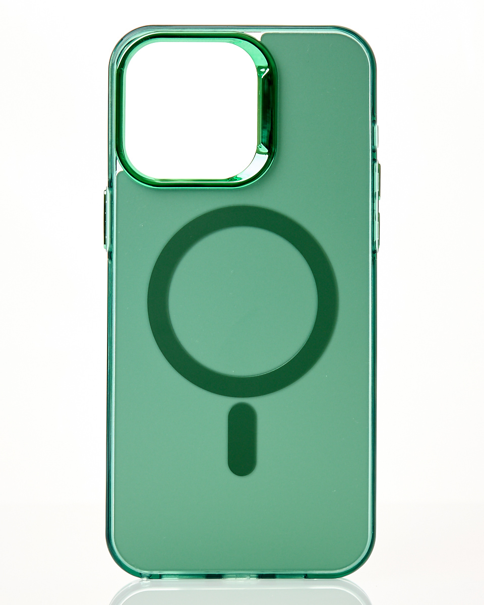 Полиуритановый чехол IMD Colors с поддержкой MagSafe для iPhone 11 зеленый