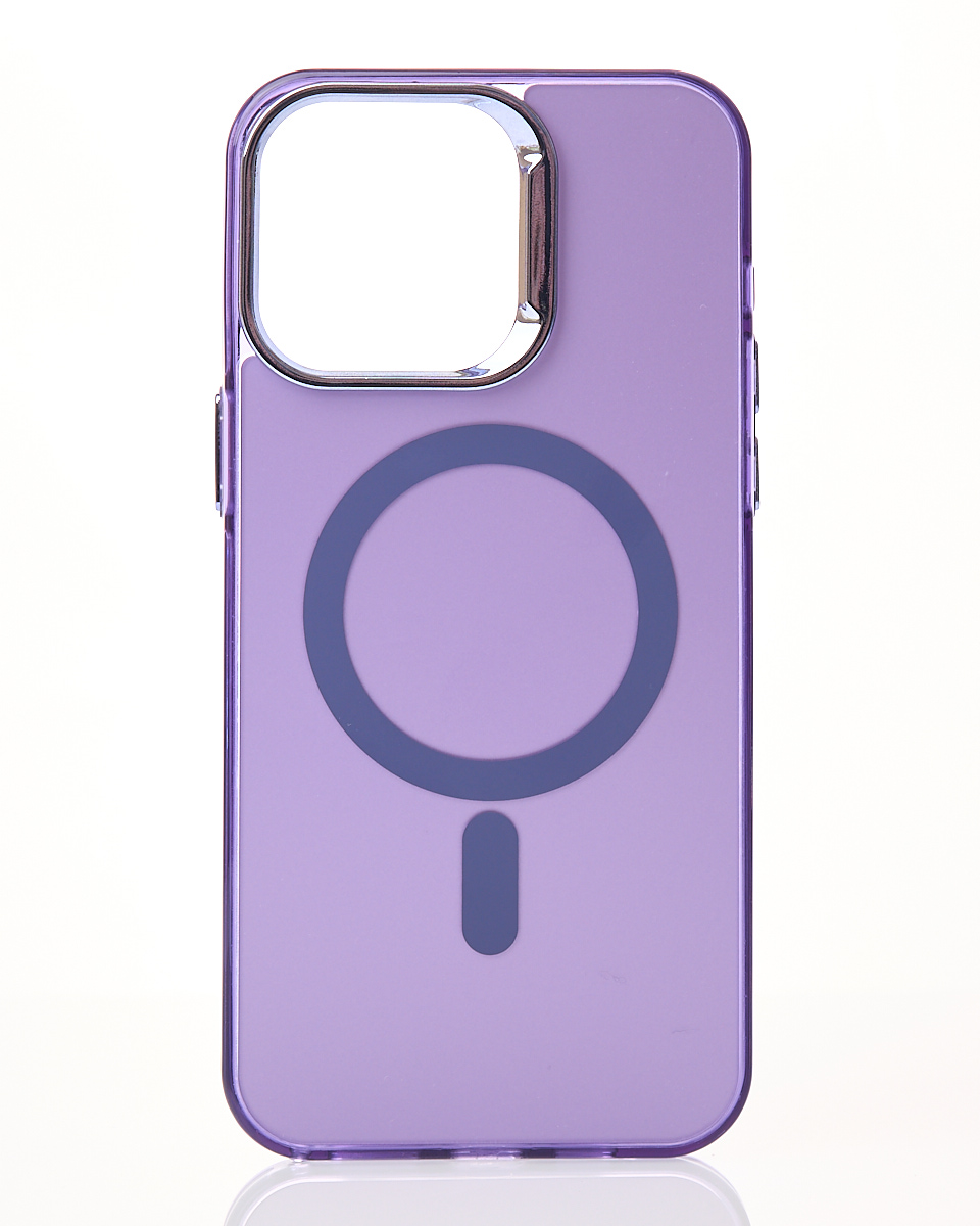 Полиуритановый чехол IMD Colors с поддержкой MagSafe для iPhone 13 Pro Max фиолетовый