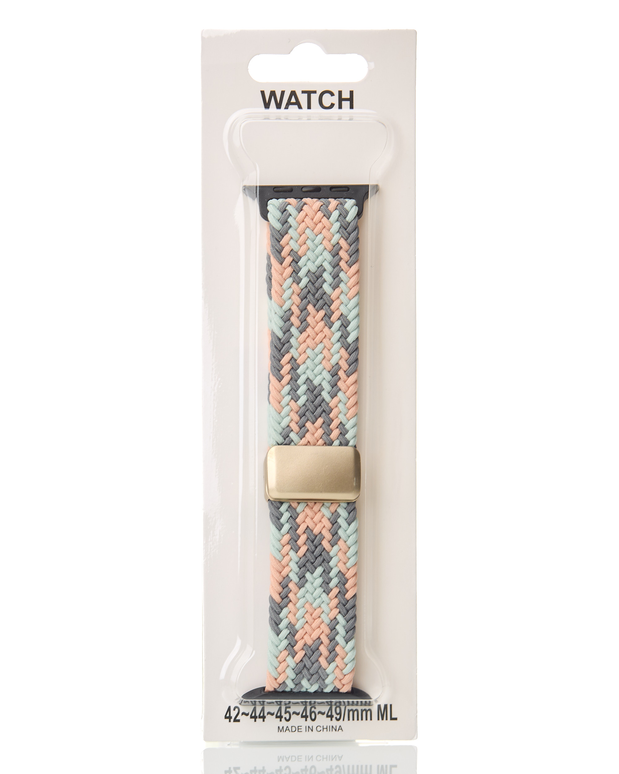 Ремешок для Apple Watch "Nylon Braided Magnetic" 42/44/45/46/49 мм gray blue powder