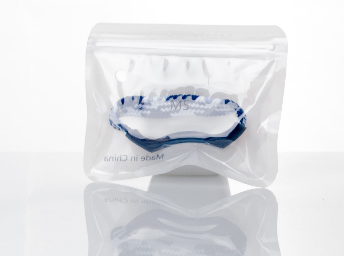 Ремешок для Mi Band 3/4/5/6 Tissue синий/белый