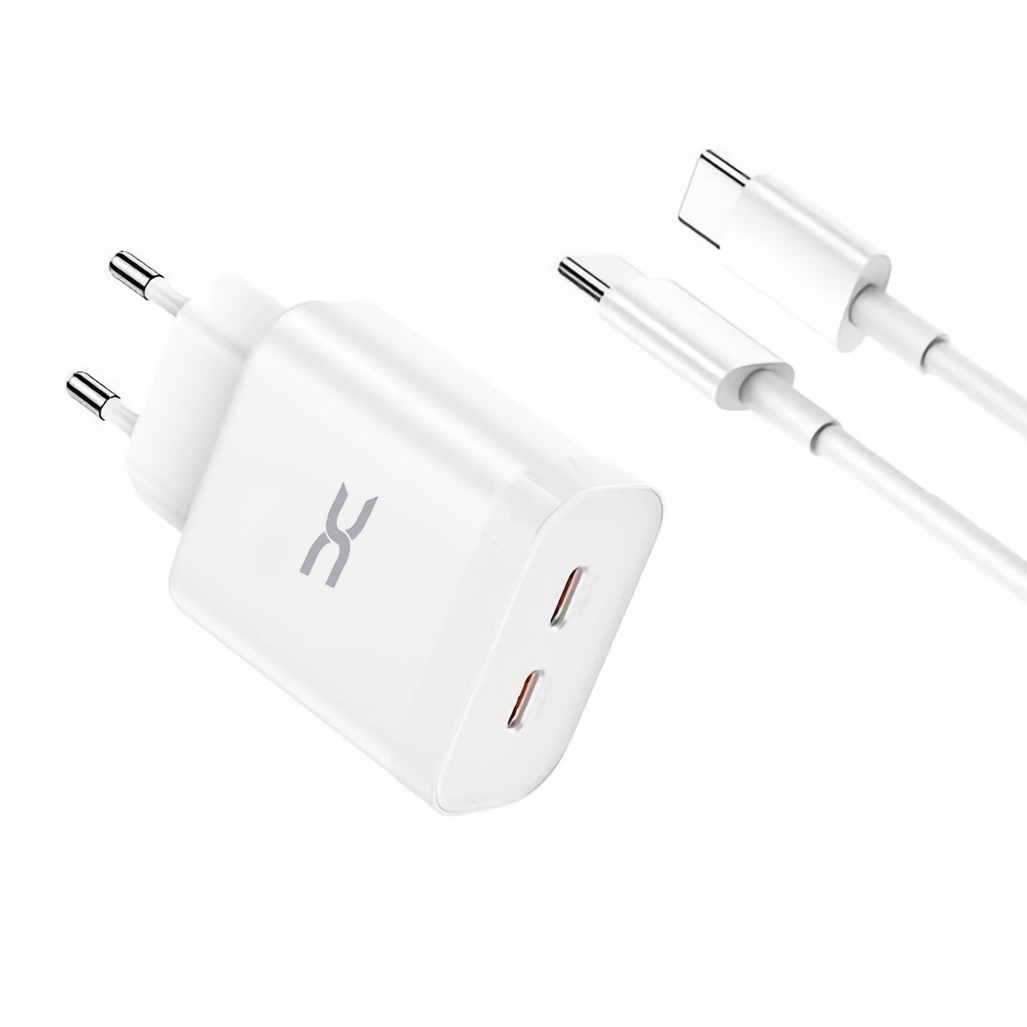 Сетевое зарядное устройство DC 2в1 Type-C 2PD/35W Fast Charger (CA-D17) белый