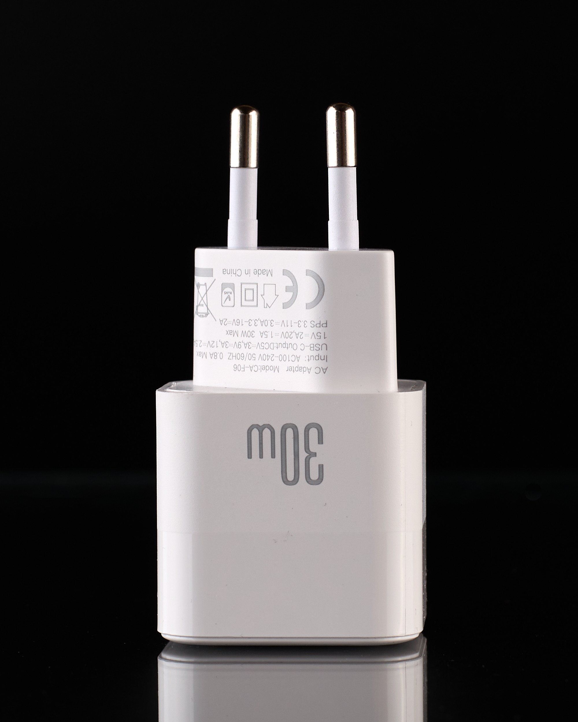 Сетевое зарядное устройство DC 2в1 Type-C PD/30W/GaN Technology (CA-F06) белый