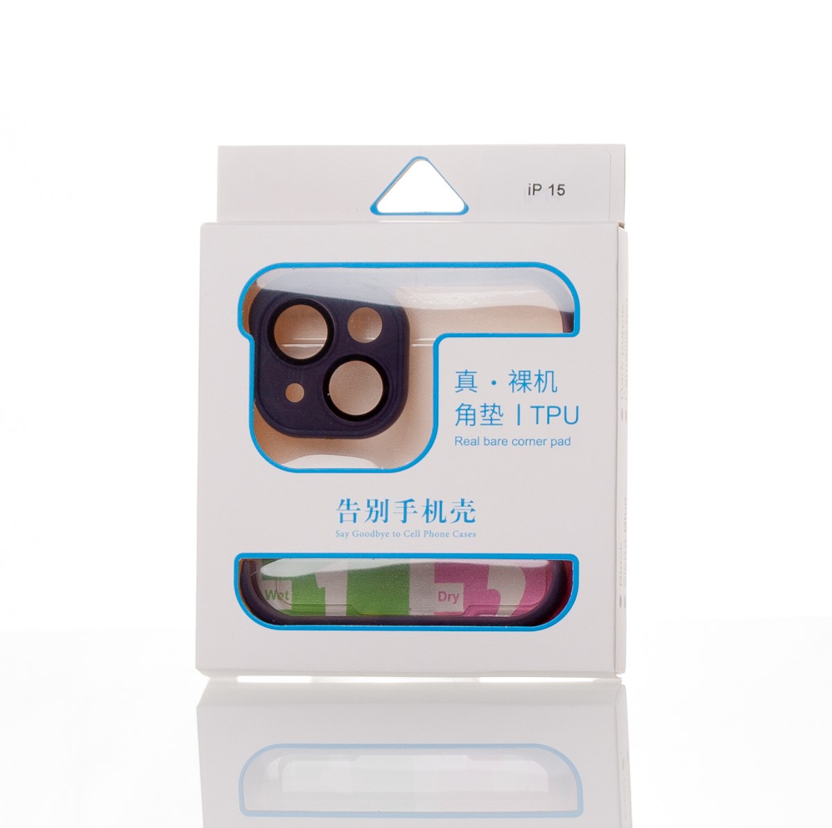 Силиконовая накладка CornerPad 3in1 для iPhone 15 фиолетовый