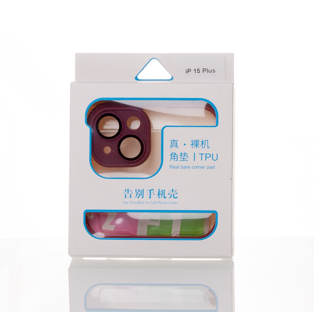 Силиконовая накладка CornerPad 3in1 для iPhone 15 Plus бордовый