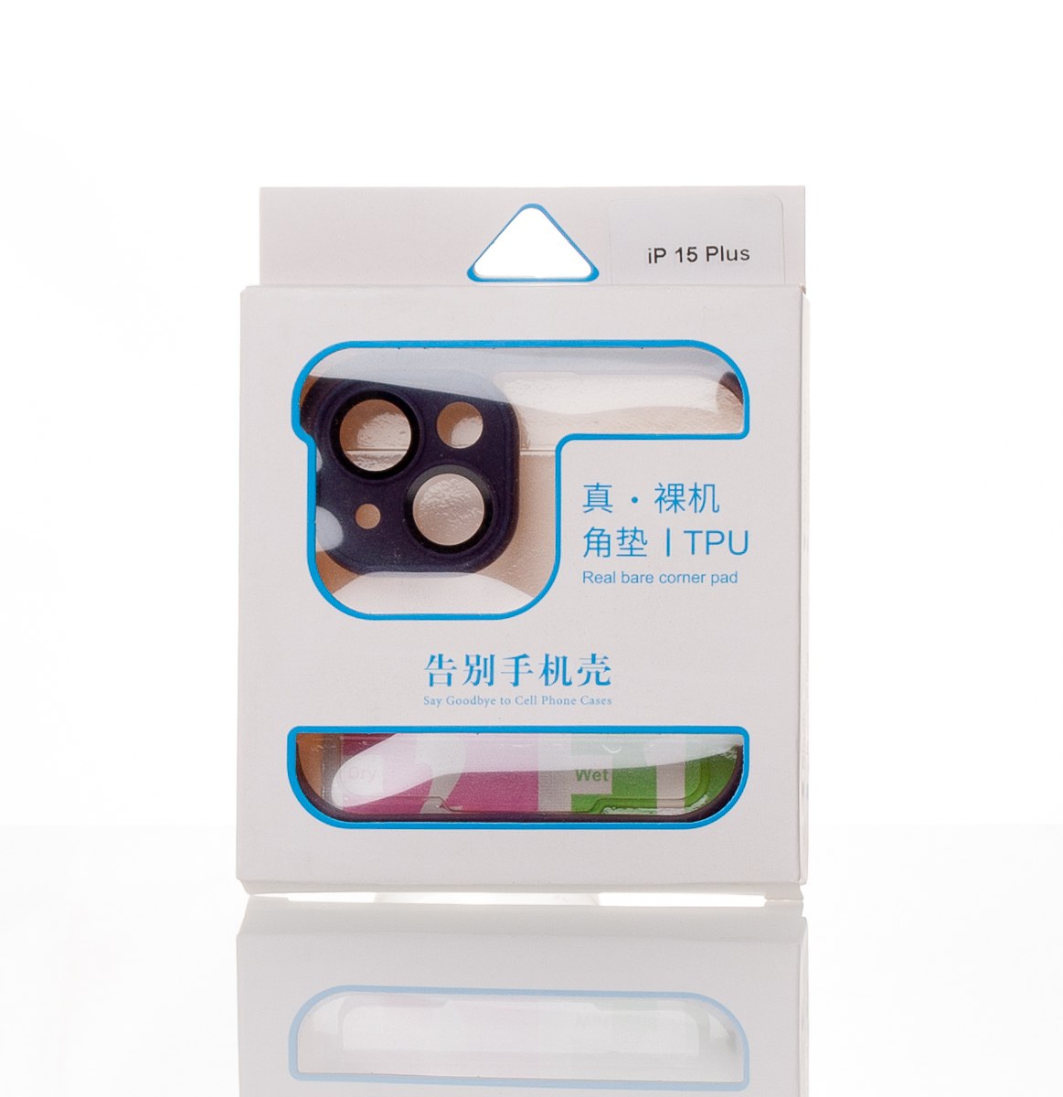 Силиконовая накладка CornerPad 3in1 для iPhone 15 Plus фиолетовый