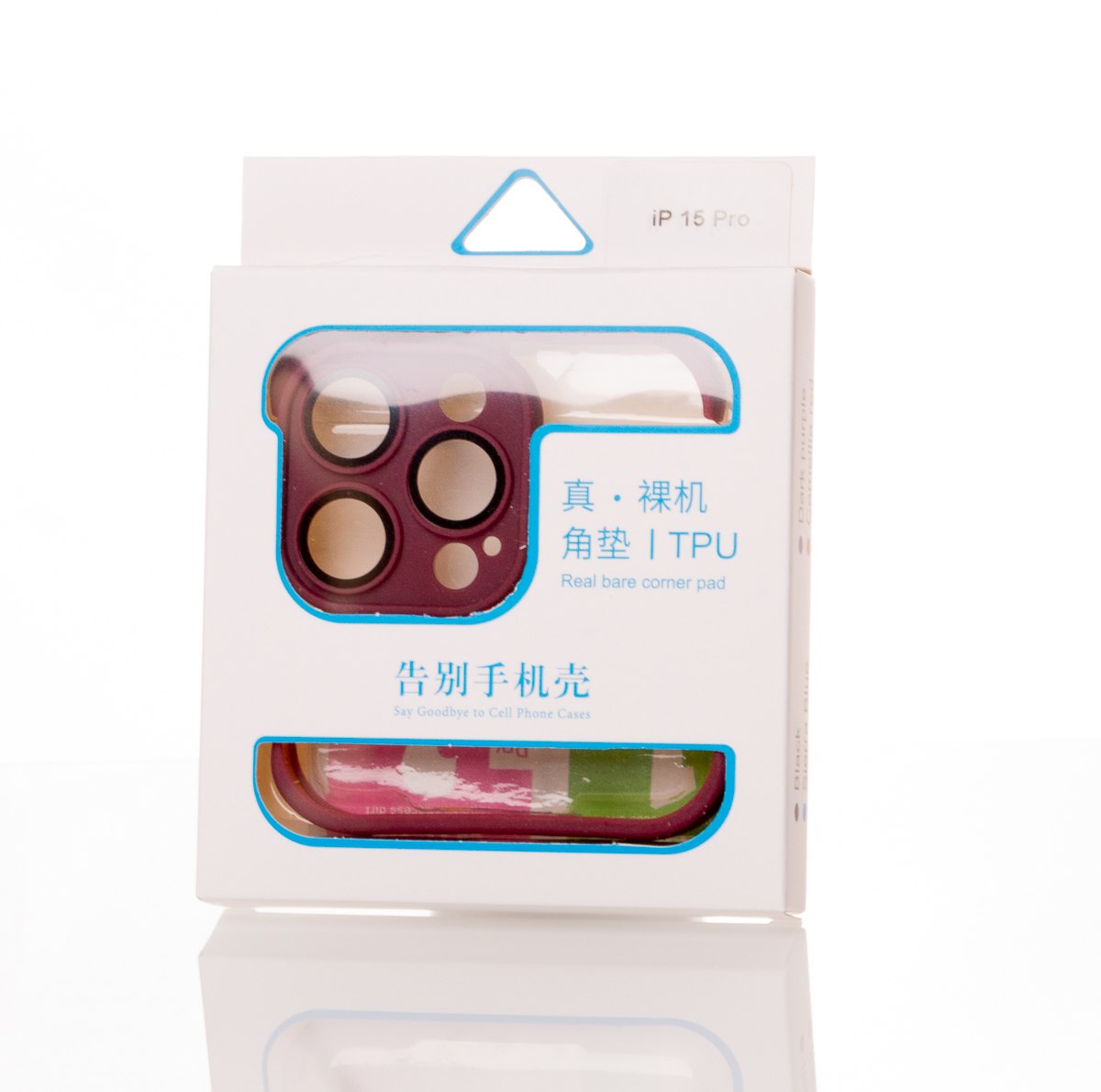 Силиконовая накладка CornerPad 3in1 для iPhone 15 Pro бордовый