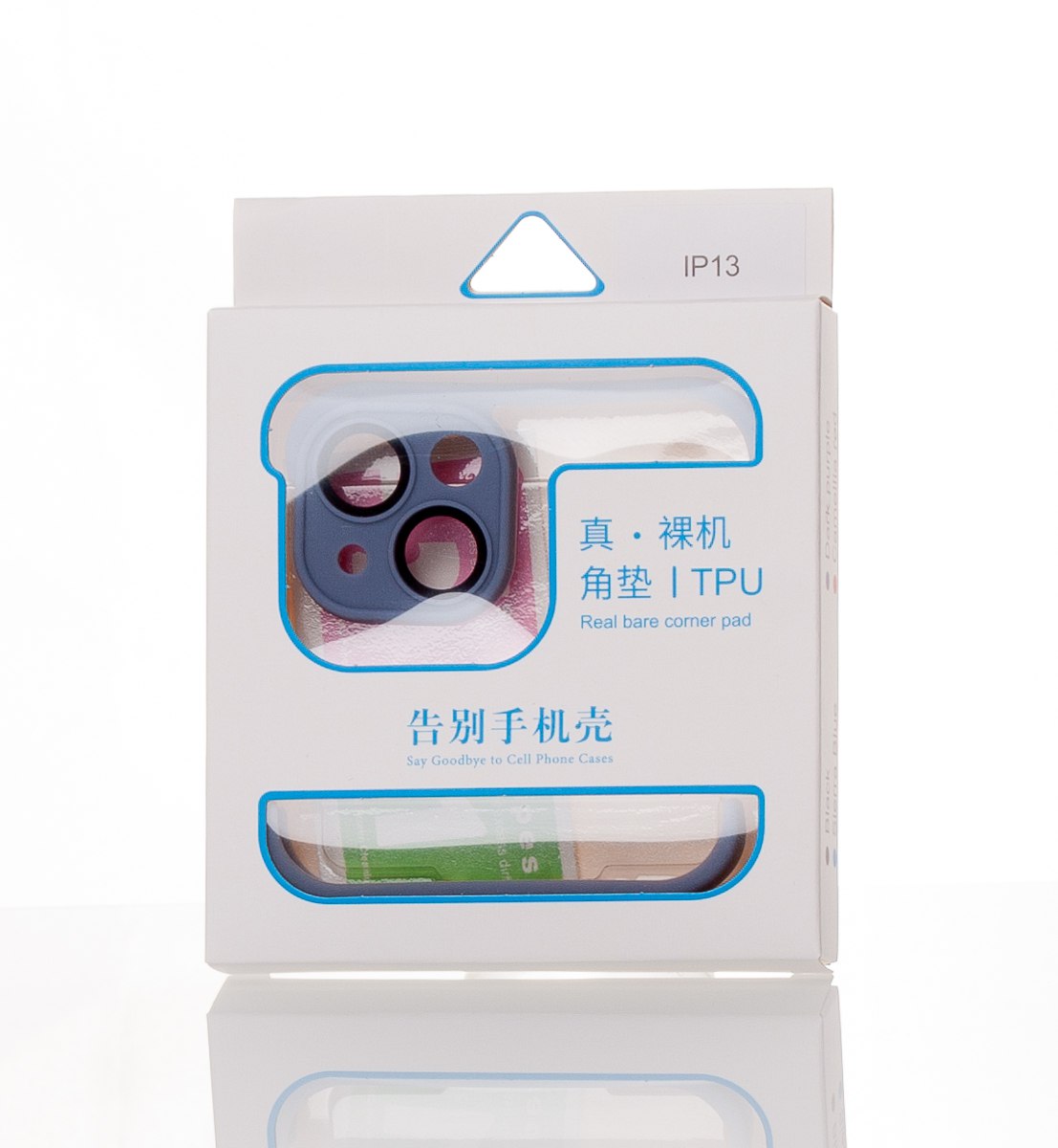 Силиконовая накладка CornerPad 3in1 для iPhone 13 серо-синий