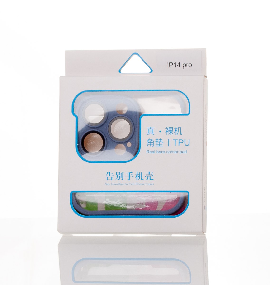 Силиконовая накладка CornerPad 3in1 для iPhone 14 Pro серо-синий