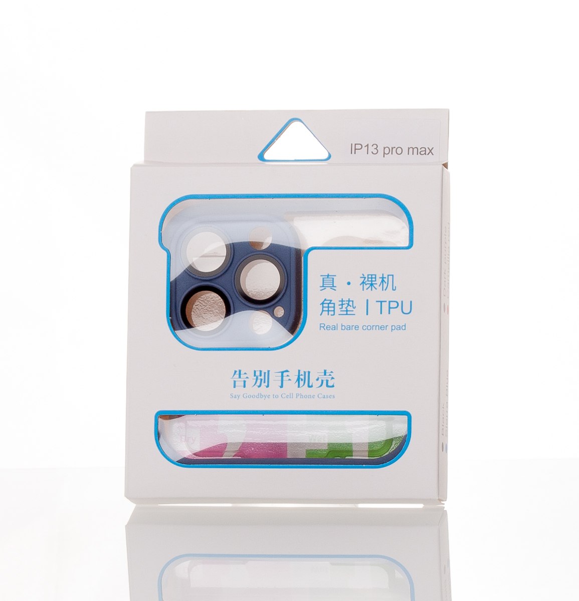 Силиконовая накладка CornerPad 3in1 для iPhone 13 Pro Max серо-синий