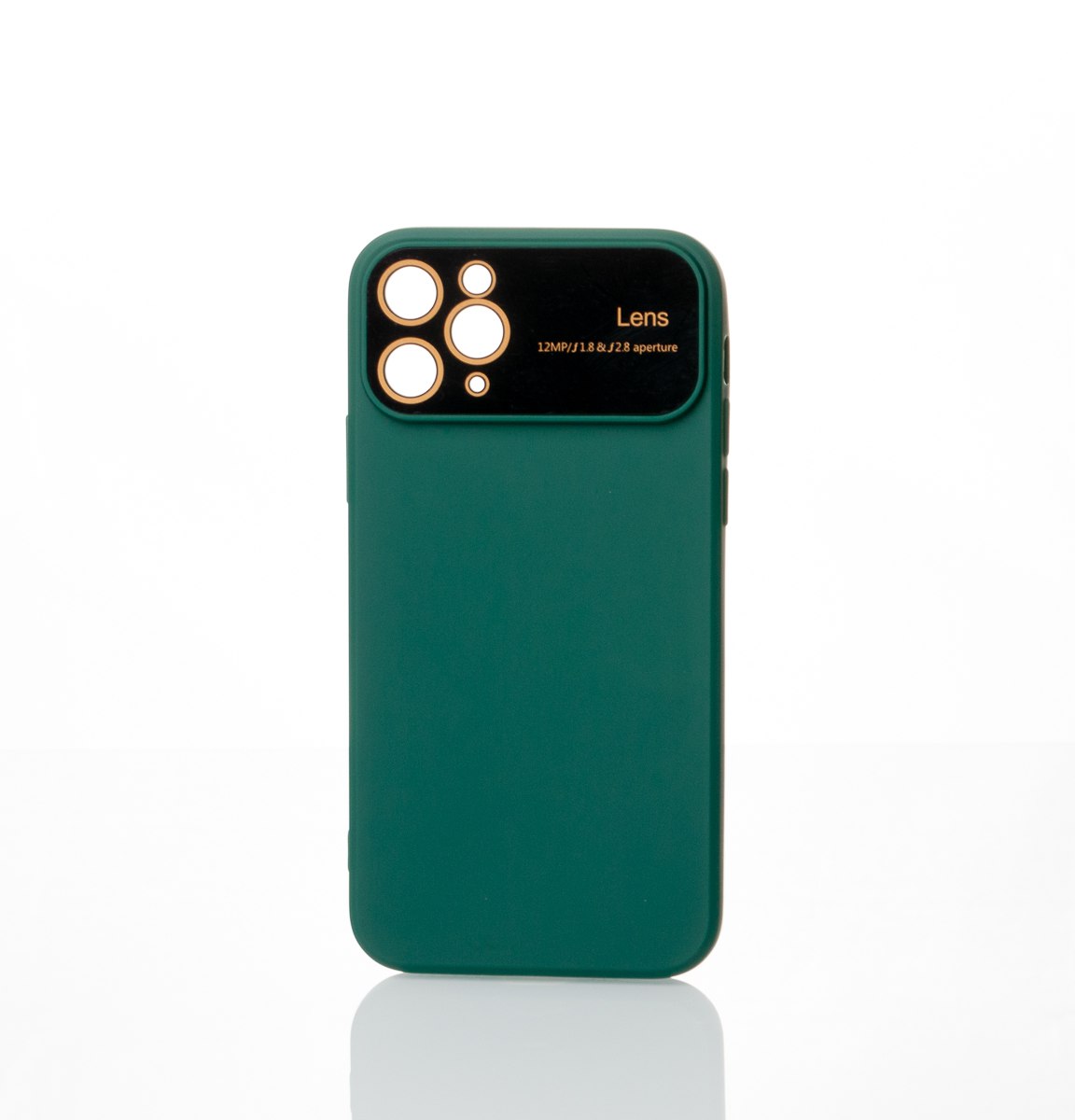 Силиконовый чехол CAMERA PROTECTION для iPhone 11 Pro Max темно-зеленый