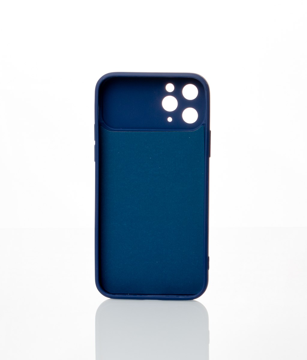 Силиконовый чехол CAMERA PROTECTION для iPhone 11 Pro Max темно-синий