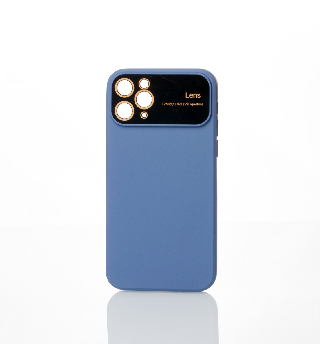 Силиконовый чехол CAMERA PROTECTION для iPhone 11 Pro Max серо-синий
