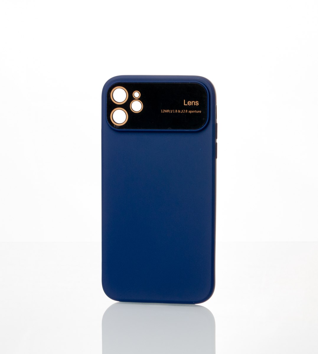 Силиконовый чехол CAMERA PROTECTION для iPhone 11 темно-синий
