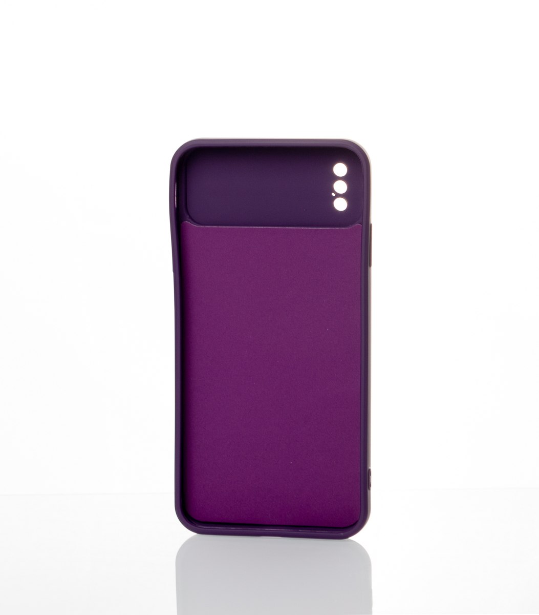 Силиконовый чехол CAMERA PROTECTION для iPhone X / iPhone XS фиолетовый