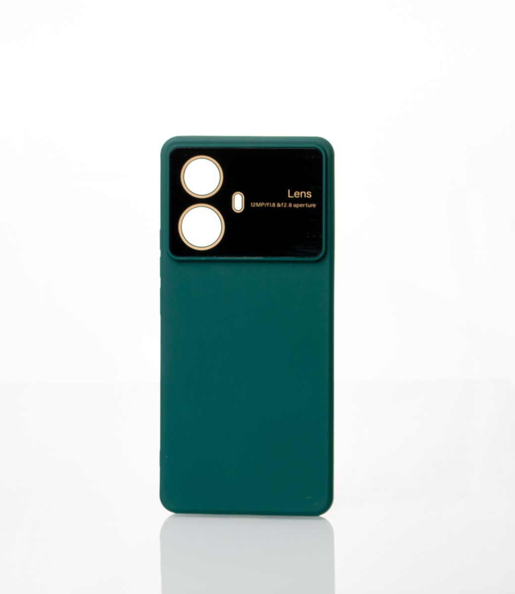 Силиконовый чехол CAMERA PROTECTION для Realme 10 Pro+ темно-зеленый