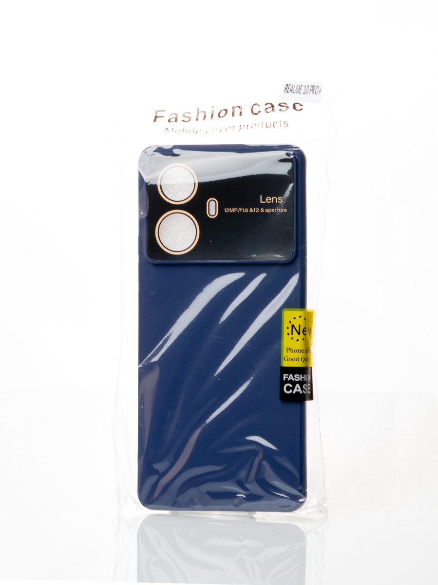 Силиконовый чехол CAMERA PROTECTION для Realme 10 Pro+ темно-синий