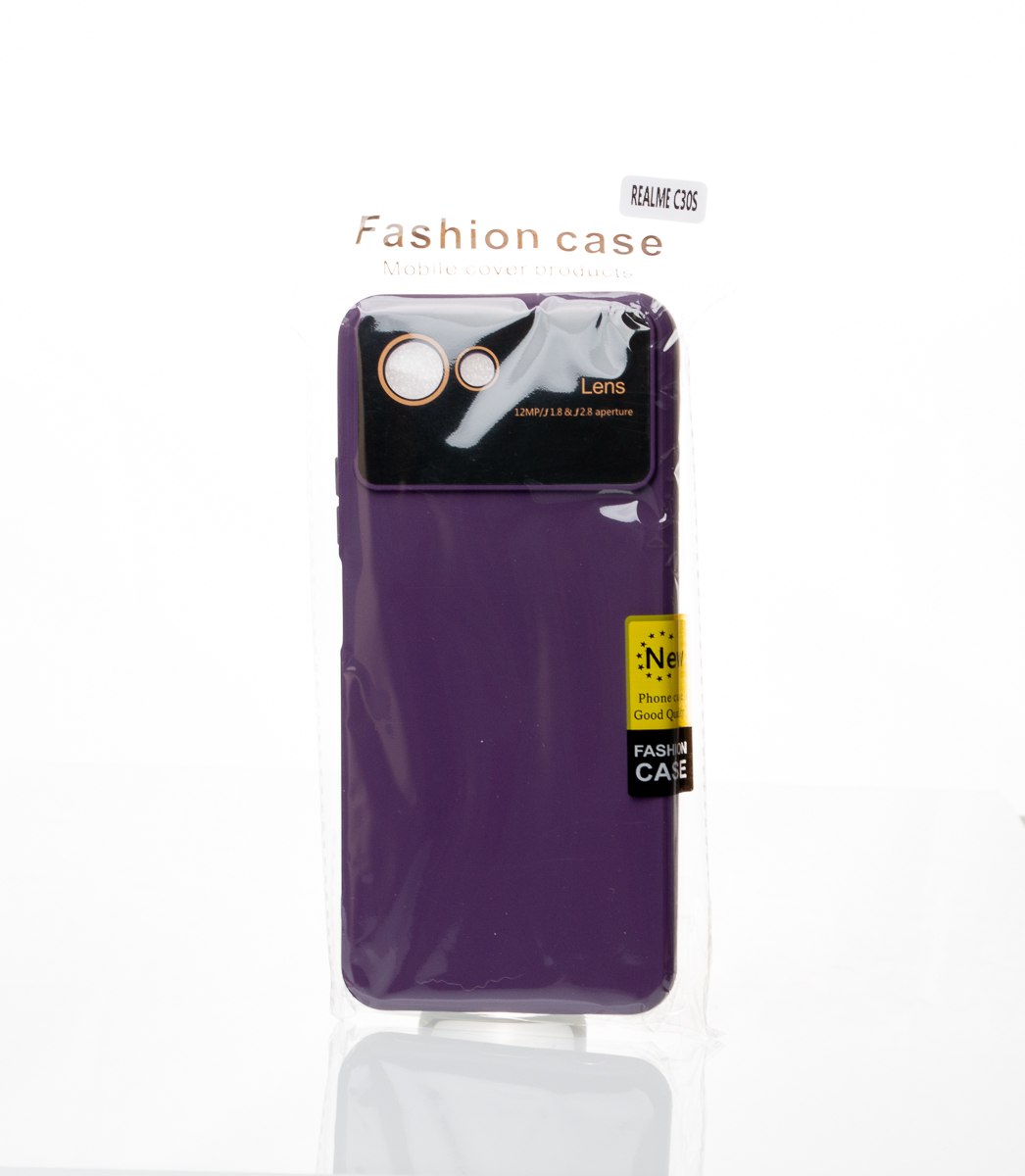 Силиконовый чехол CAMERA PROTECTION для Realme C30S фиолетовый
