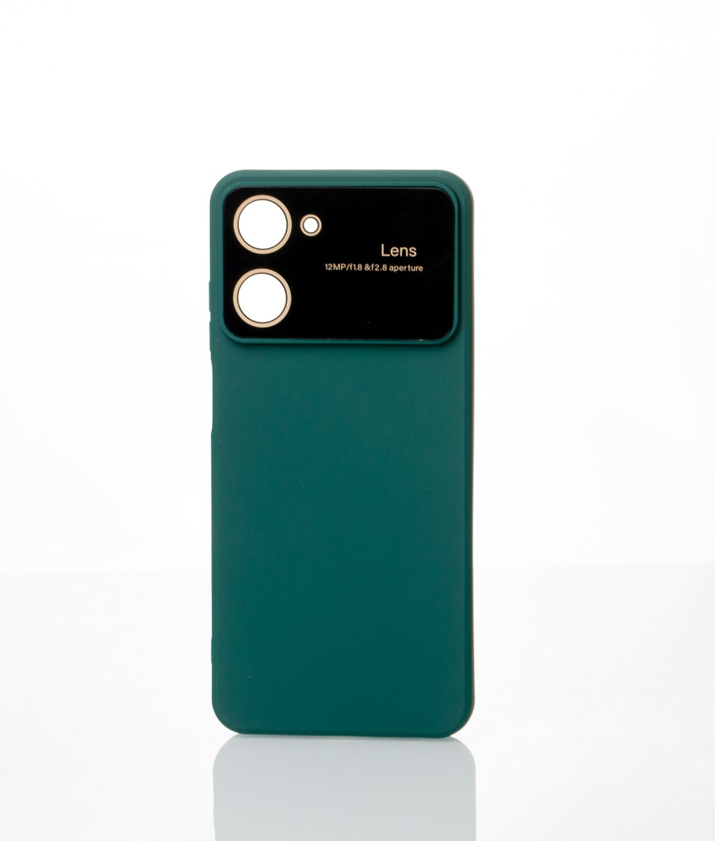 Силиконовый чехол CAMERA PROTECTION для Realme C33 темно-зеленый