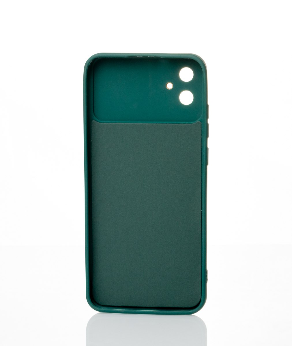 Силиконовый чехол CAMERA PROTECTION для Samsung A04e темно-зеленый