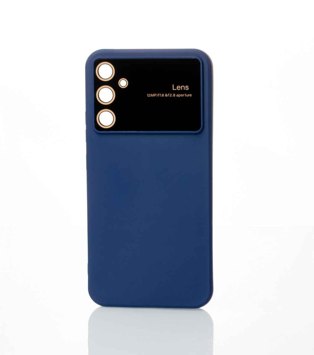 Силиконовый чехол CAMERA PROTECTION для Samsung A34 темно-синий