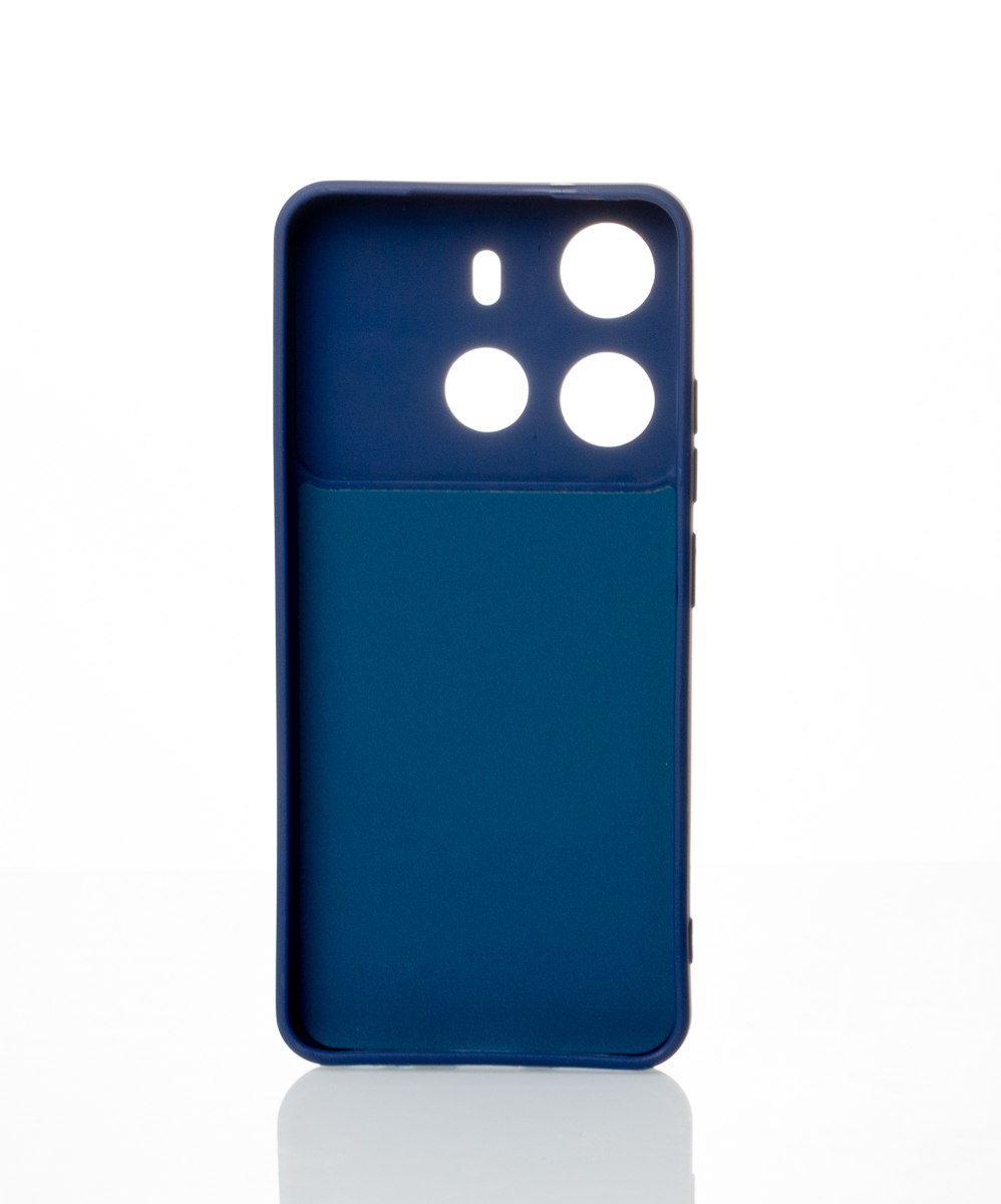 Силиконовый чехол CAMERA PROTECTION для Tecno Pop 7 (BF6) темно-синий