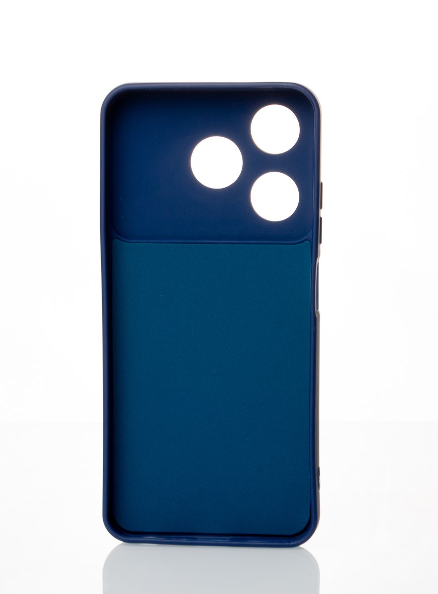 Силиконовый чехол CAMERA PROTECTION для Tecno Spark 10 (KI5q) темно-синий