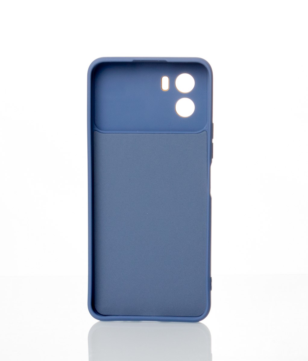 Силиконовый чехол CAMERA PROTECTION для Vivo Y15s серо-синий