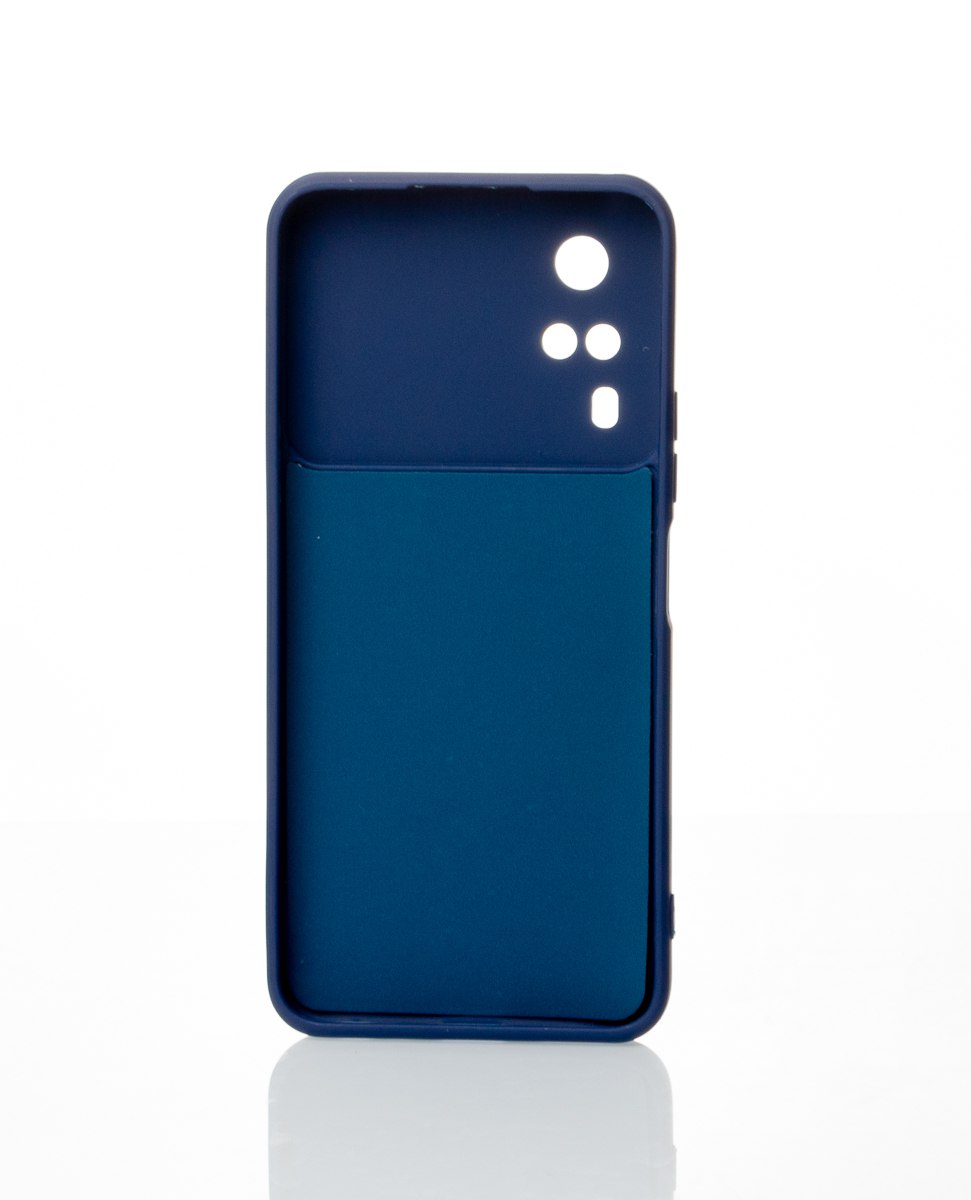 Силиконовый чехол CAMERA PROTECTION для Vivo Y31 темно-синий