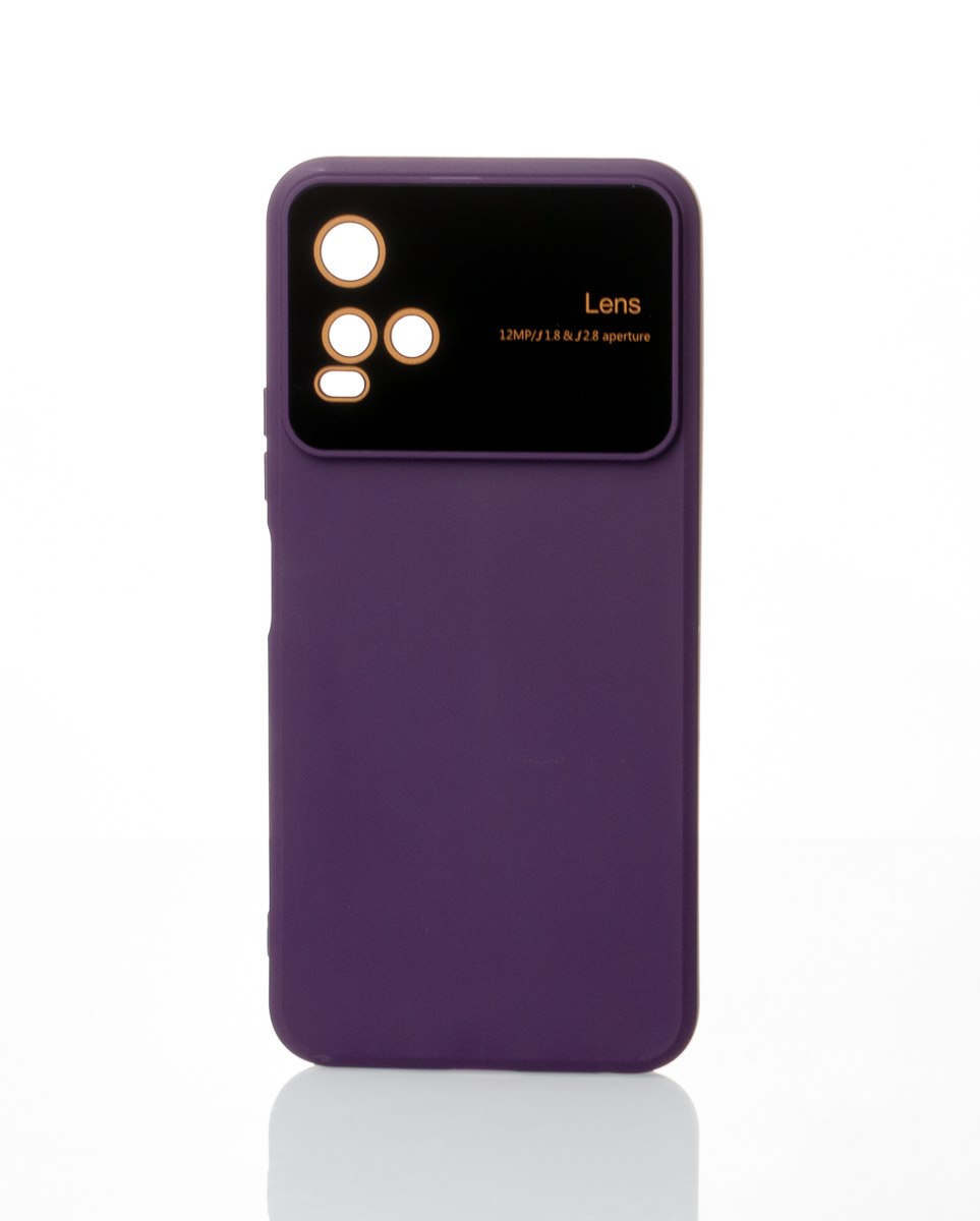 Силиконовый чехол CAMERA PROTECTION для Vivo Y33s фиолетовый