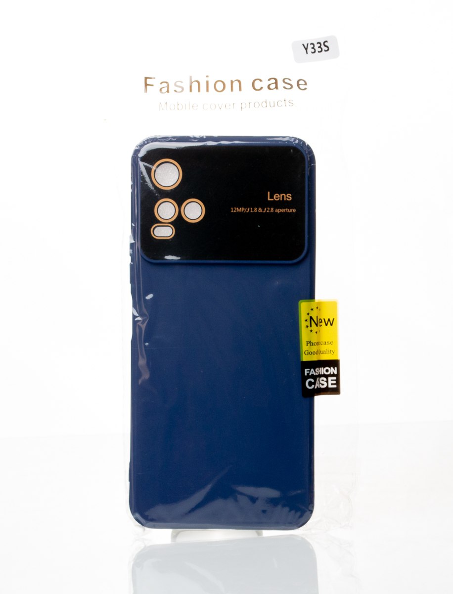 Силиконовый чехол CAMERA PROTECTION для Vivo Y33s темно-синий