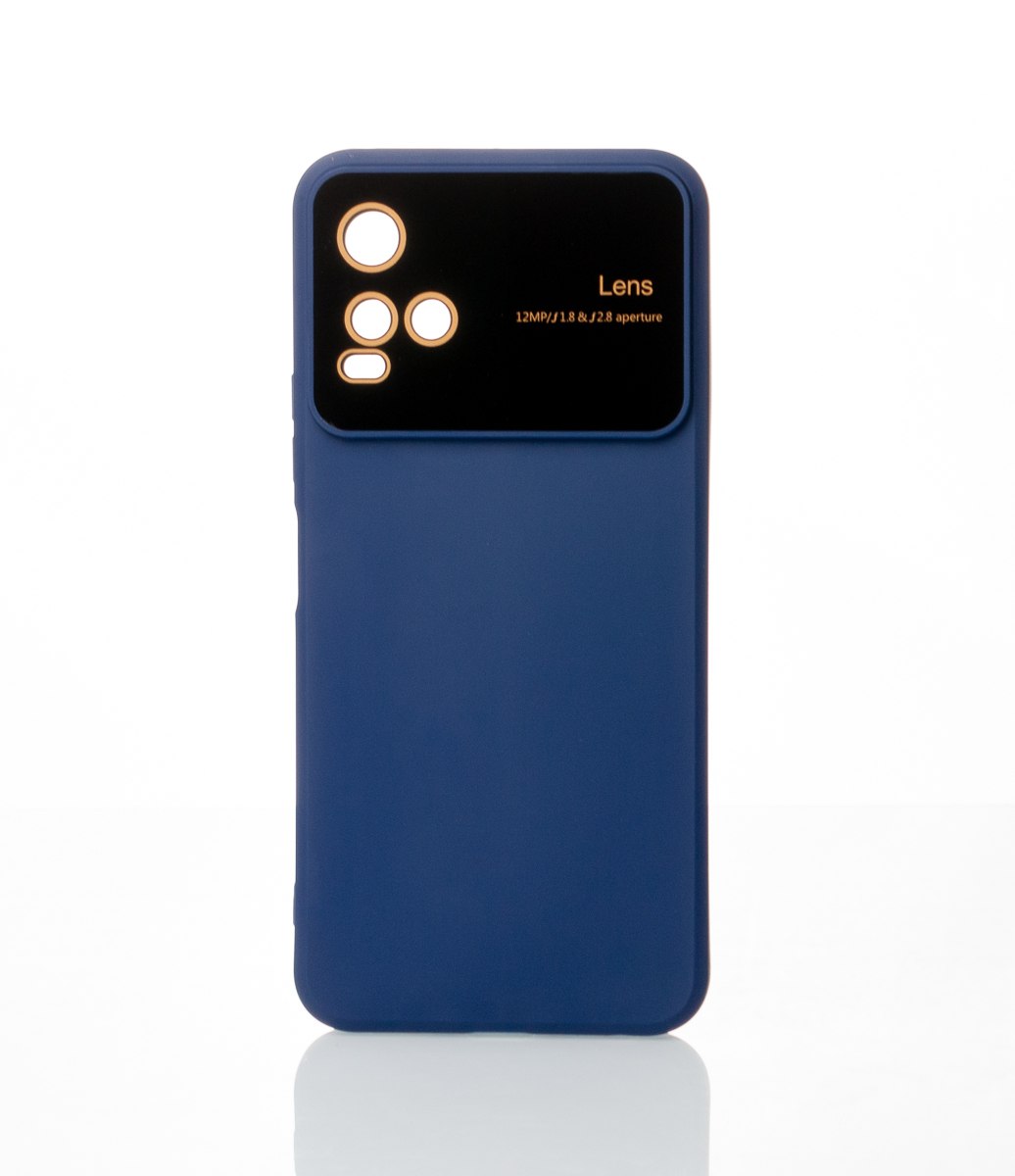 Силиконовый чехол CAMERA PROTECTION для Vivo Y33s темно-синий